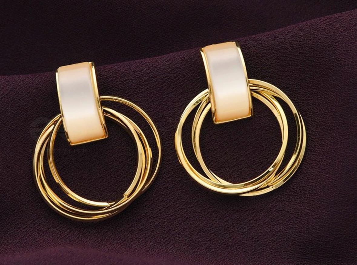 Brass Resin Earrings